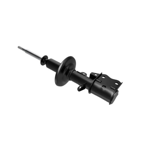 Amortiguador de automóvil de color negro, diseñado para mejorar la estabilidad y el confort en la conducción. Ideal para reemplazo en vehículos.